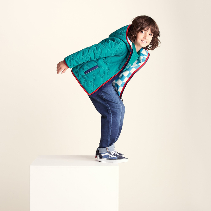 Arapawa Shaun the Sheep Kids Insulated Quilted Coat Microfleece Lining - Peacock Green