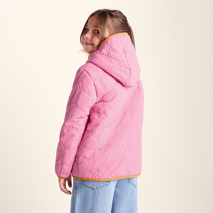 Arapawa Shaun the Sheep Kids Insulated Quilted Coat Microfleece Lining - Candy Floss Pink