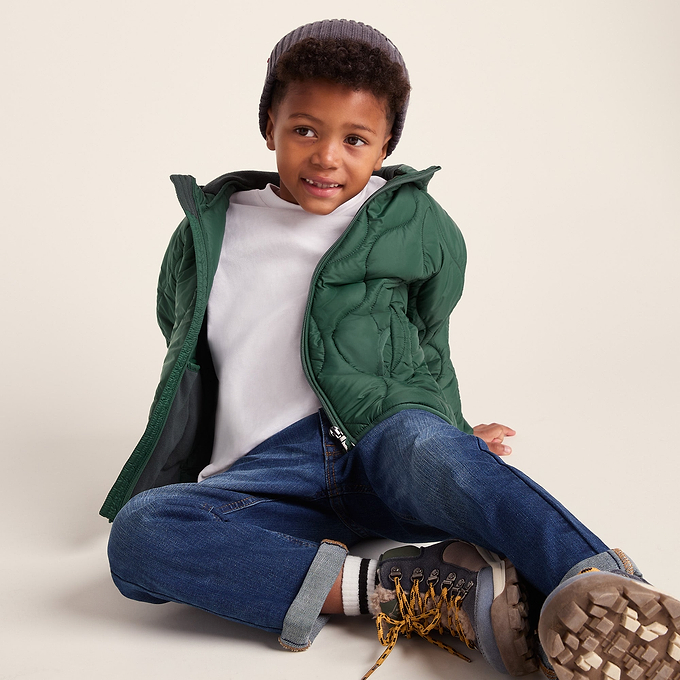 Arbor Kids Shower Resistant Padded Jacket - Dark Fern