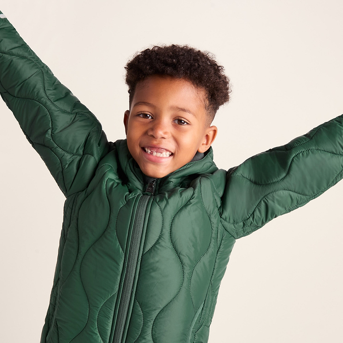 Arbor Kids Shower Resistant Padded Jacket - Dark Fern