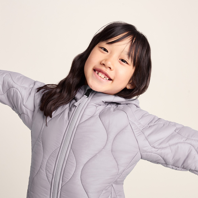 Arbor Kids Shower Resistant Padded Jacket - Lavender Grey