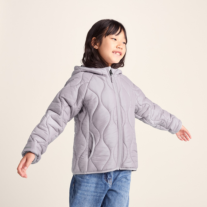 Arbor Kids Shower Resistant Padded Jacket - Lavender Grey