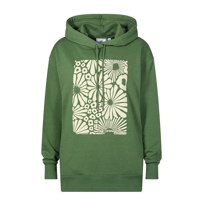 Aria Womens Supersoft Relaxed Fit Hoody - Dark Matcha