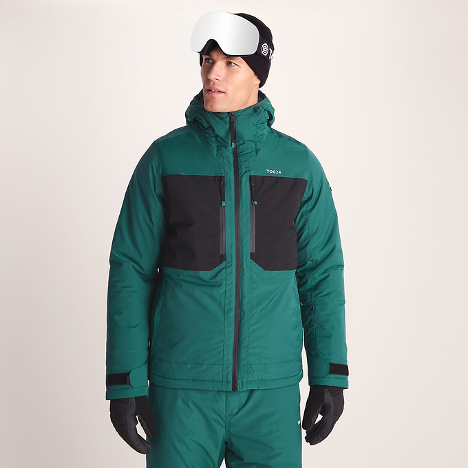 Avoriaz Mens Performance Waterproof Insulated Ski Jacket - Dark Turquoise/Black