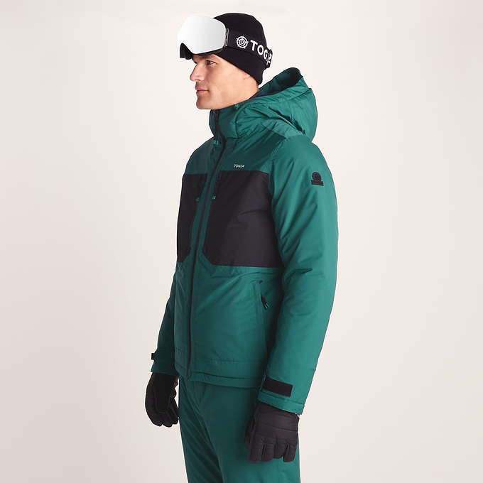 Avoriaz Mens Performance Waterproof Insulated Ski Jacket - Dark Turquoise/Black