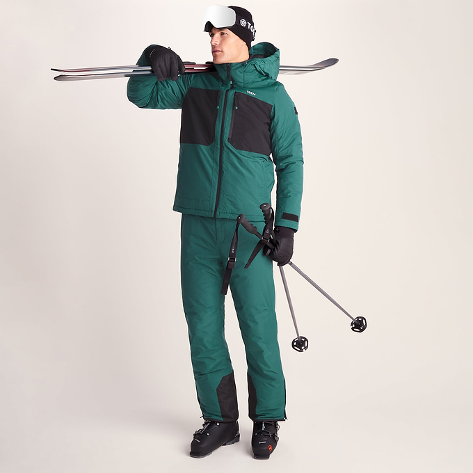 Avoriaz Mens Performance Waterproof Insulated Ski Jacket - Dark Turquoise/Black