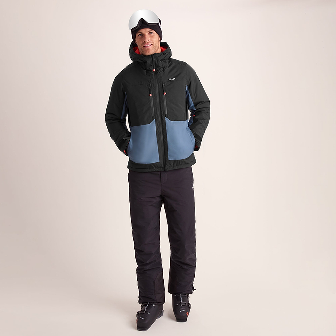 Avoriaz Mens Performance Waterproof Insulated Ski Jacket - Black/Fjord Blue