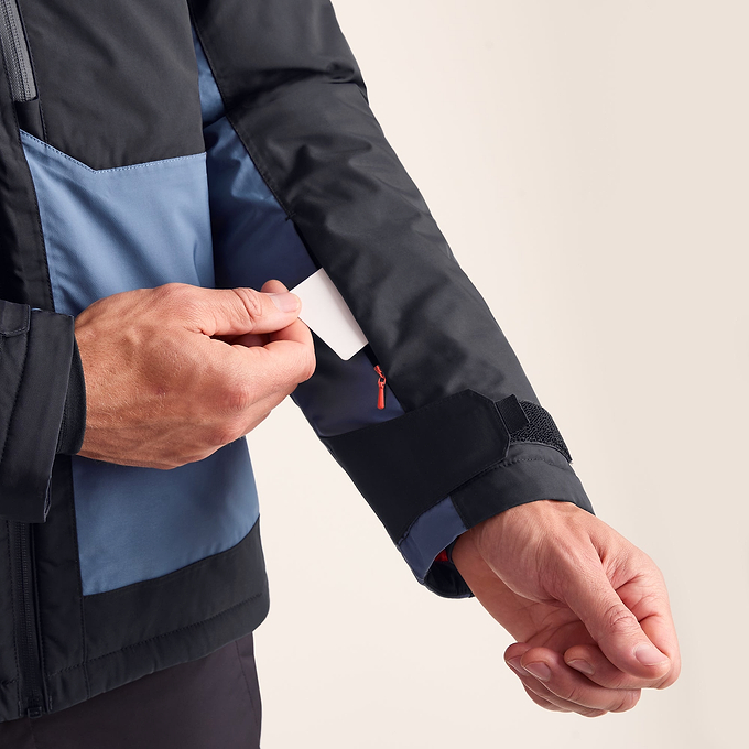 Avoriaz Mens Performance Waterproof Insulated Ski Jacket - Black/Fjord Blue