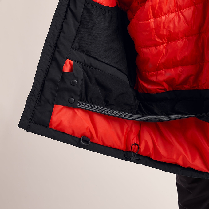 Avoriaz Mens Performance Waterproof Insulated Ski Jacket - Black/Fjord Blue