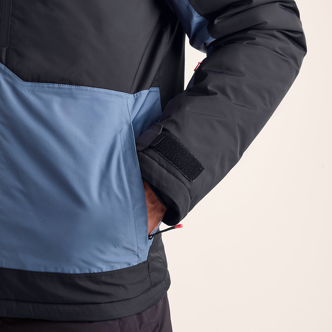 Avoriaz Mens Performance Waterproof Insulated Ski Jacket - Black/Fjord Blue