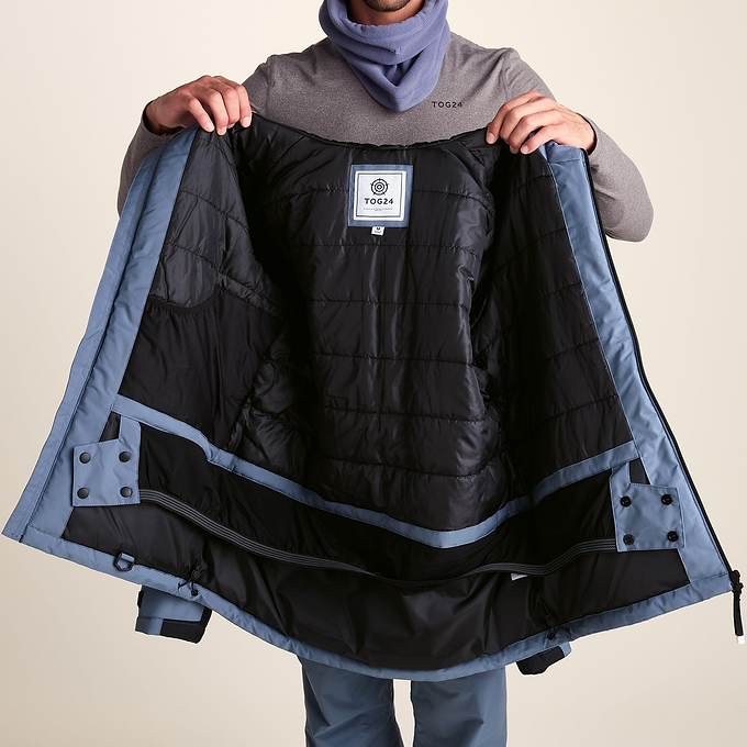 Avoriaz Mens Performance Waterproof Insulated Ski Jacket - Smokey Blue