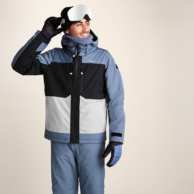 Avoriaz Mens Performance Waterproof Insulated Ski Jacket - Smokey Blue