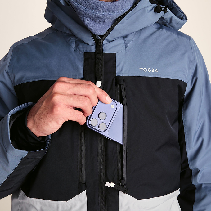 Avoriaz Mens Performance Waterproof Insulated Ski Jacket - Smokey Blue