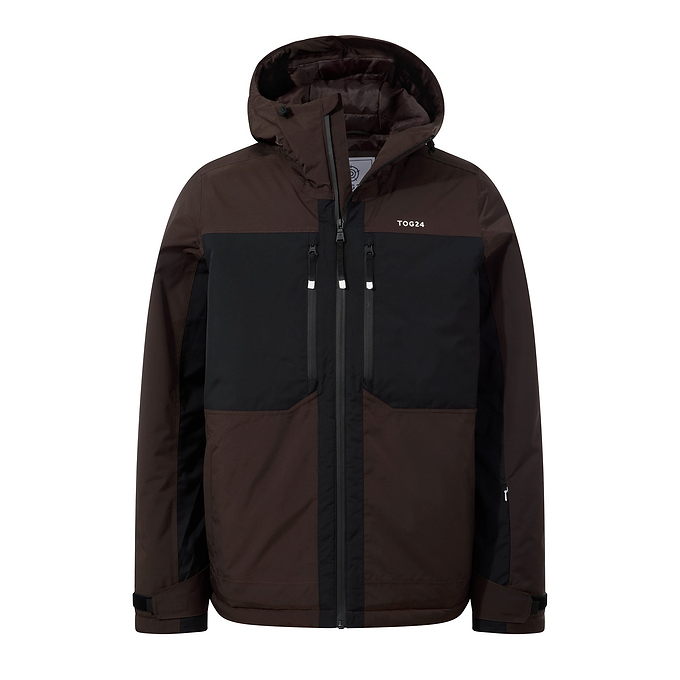 Avoriaz Mens Performance Waterproof Insulated Ski Jacket - Chocolate Brown