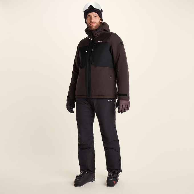 Avoriaz Mens Performance Waterproof Insulated Ski Jacket - Chocolate Brown