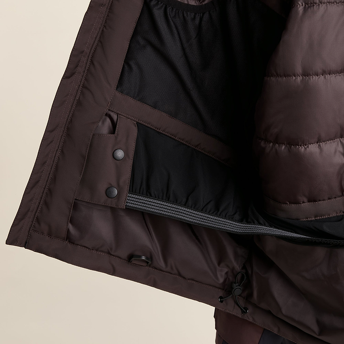 Avoriaz Mens Performance Waterproof Insulated Ski Jacket - Chocolate Brown