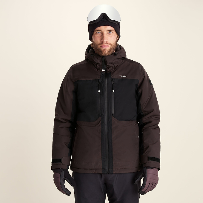 Avoriaz Mens Performance Waterproof Insulated Ski Jacket - Chocolate Brown