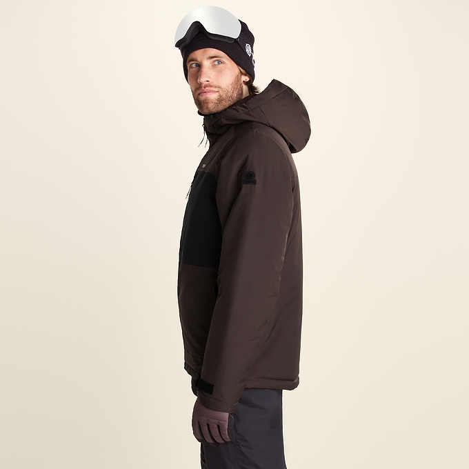 Avoriaz Mens Performance Waterproof Insulated Ski Jacket - Chocolate Brown