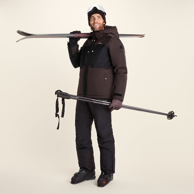 Avoriaz Mens Performance Waterproof Insulated Ski Jacket - Chocolate Brown