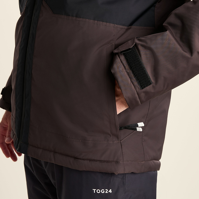 Avoriaz Mens Performance Waterproof Insulated Ski Jacket - Chocolate Brown
