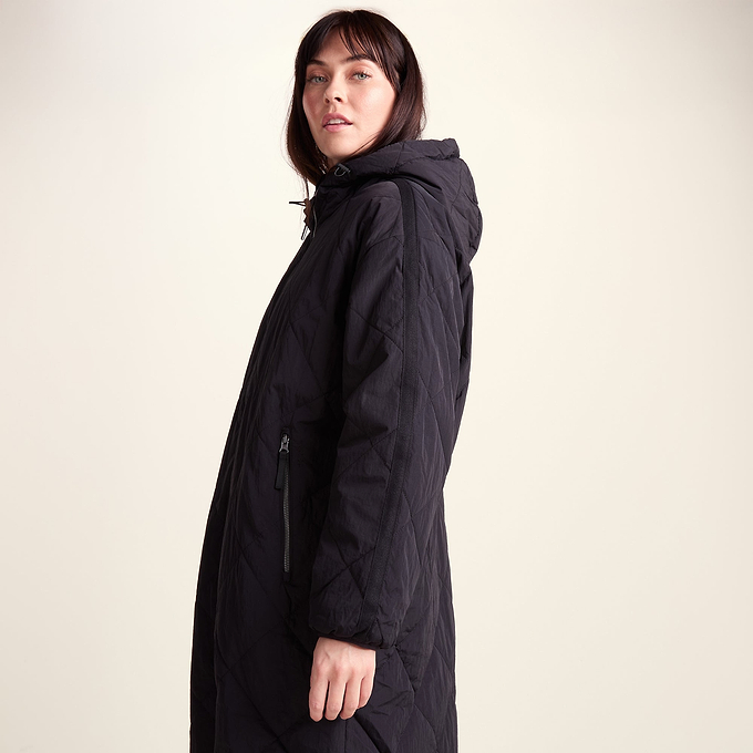 Banton Womens Oversized Shower Resistant Insulated Jacket - Black