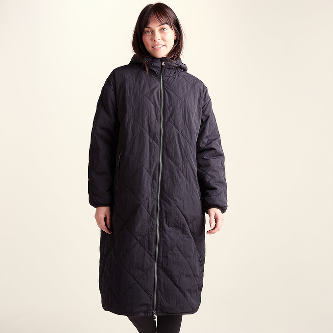 Banton Womens Oversized Shower Resistant Insulated Jacket - Black