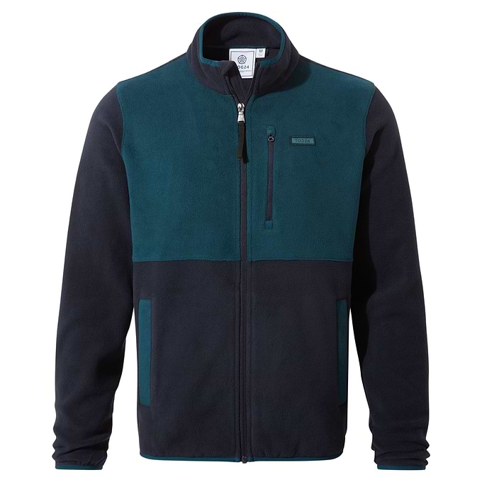 Banwell Mens Microfleece Jacket - Dark Indigo/Petrol Green
