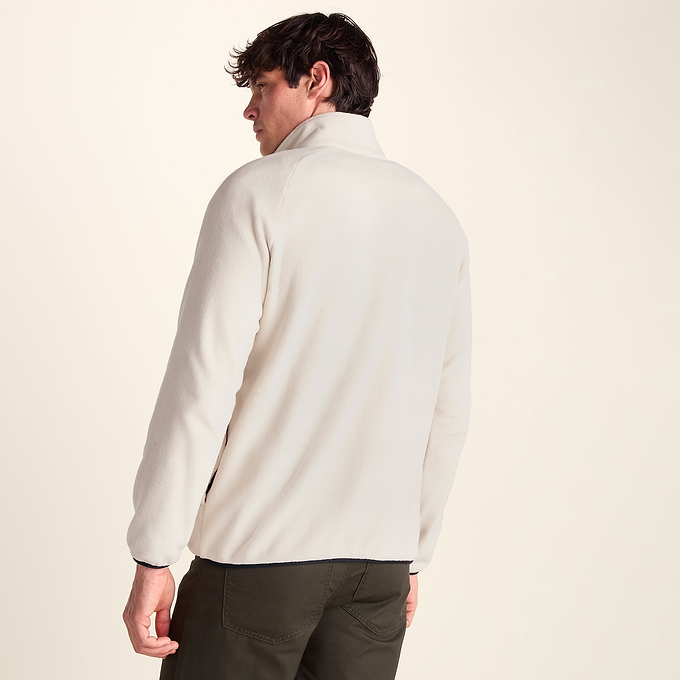 Barker Mens Midweight Microfleece Half Zip Pullover - Buttercream