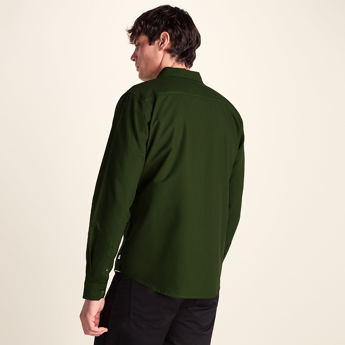 Barry Mens Long Sleeved Cotton Oxford  Shirt - Leaf Green