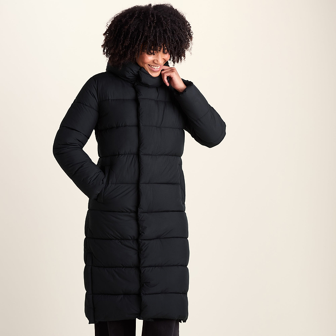 Bartlett Womens Longline Insulated Padded Coat - Black