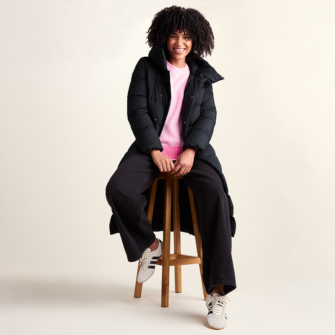 Bartlett Womens Longline Insulated Padded Coat - Black