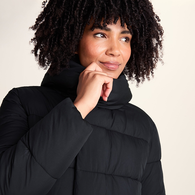 Bartlett Womens Longline Insulated Padded Coat - Black