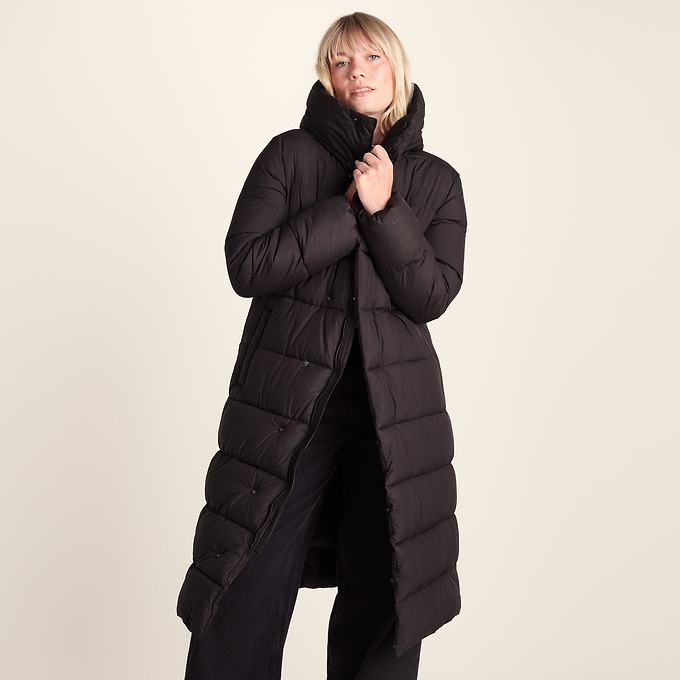 Bartlett Womens Longline Insulated Padded Coat - Chocolate Brown
