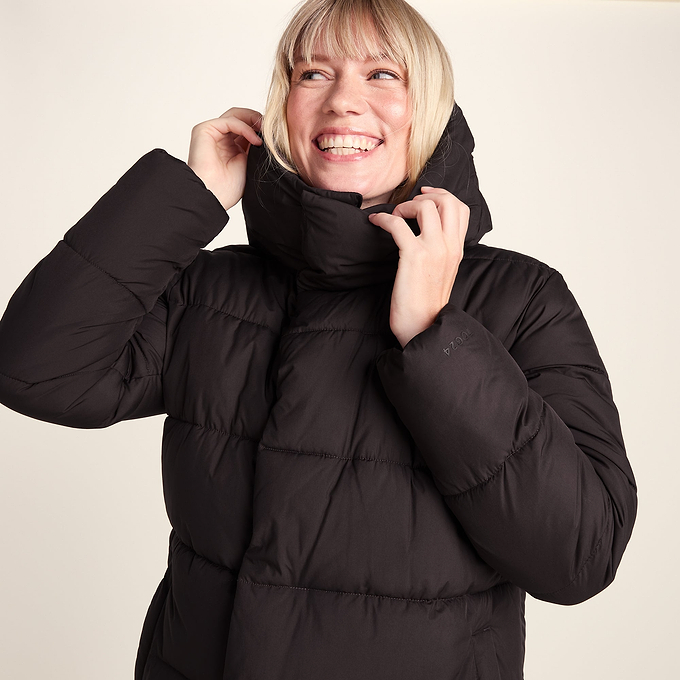 Bartlett Womens Longline Insulated Padded Coat - Chocolate Brown
