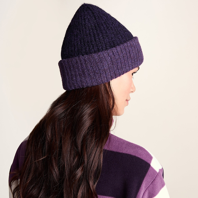 Becky Brushed Chunky Knit Beanie - Blackberry