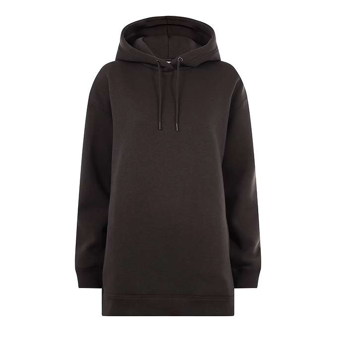 Betty Womens Longline Supersoft Hoody - Chocolate Brown