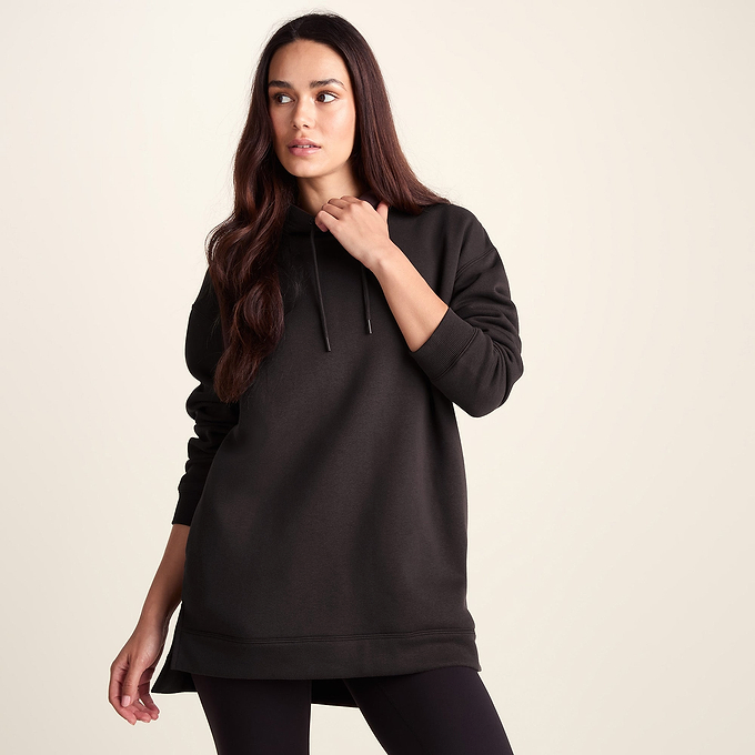 Betty Womens Longline Supersoft Hoody - Chocolate Brown