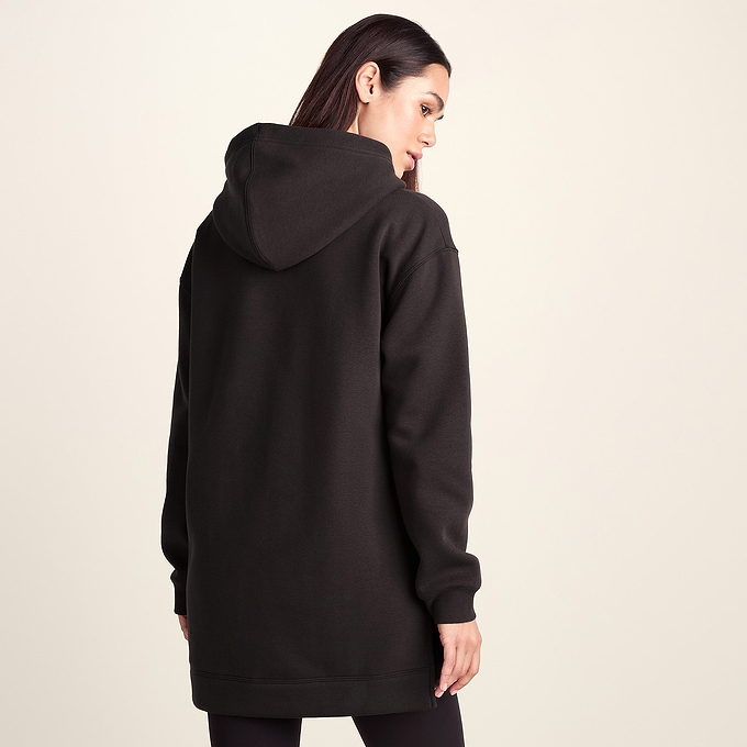 Betty Womens Longline Supersoft Hoody - Chocolate Brown
