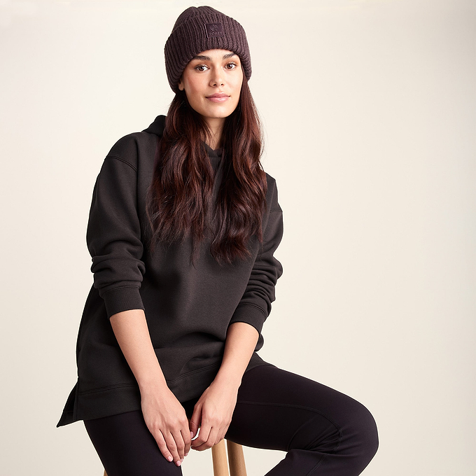 Betty Womens Longline Supersoft Hoody - Chocolate Brown