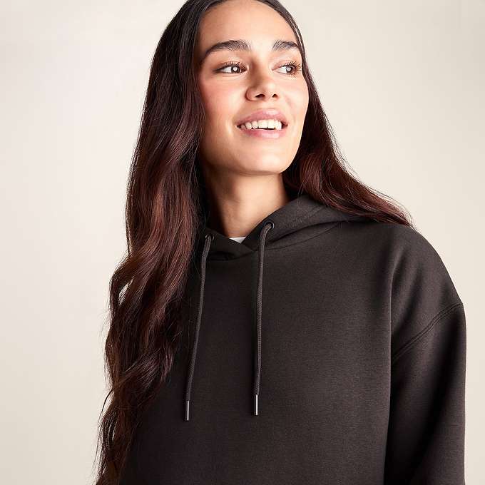 Betty Womens Longline Supersoft Hoody - Chocolate Brown