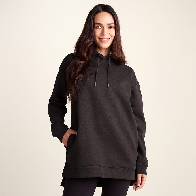 Betty Womens Longline Supersoft Hoody - Chocolate Brown