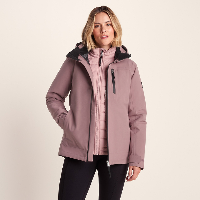 Beverley Womens 3-in-1 Waterproof Jacket - Mauve