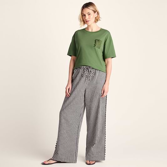 Botanical Womens Relaxed Fit Supersoft T-shirt - Dark Matcha