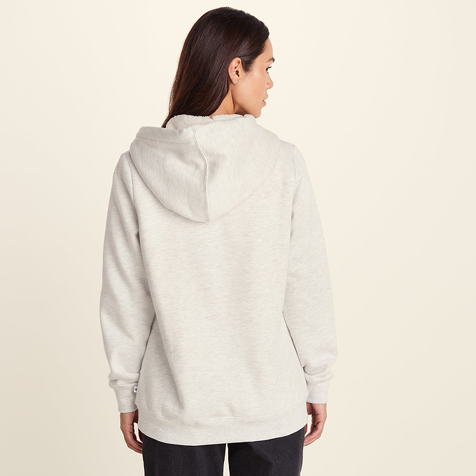 Bradshaw Womens Supersoft Sherpa Lined Zip Hoodie - Ice Grey Melange