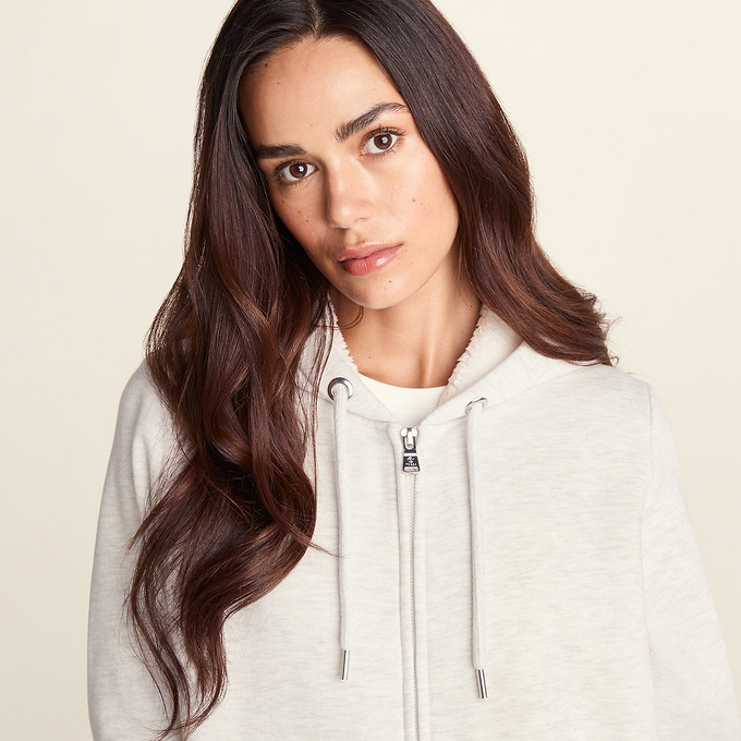 Bradshaw Womens Supersoft Sherpa Lined Zip Hoodie - Ice Grey Melange