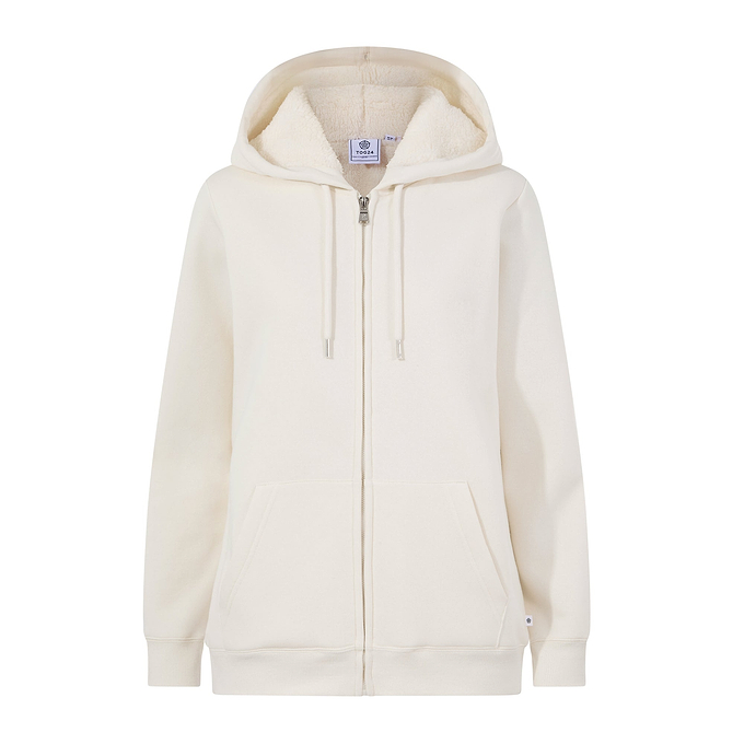 Bradshaw Womens Supersoft Sherpa Lined Zip Hoodie - Vanilla
