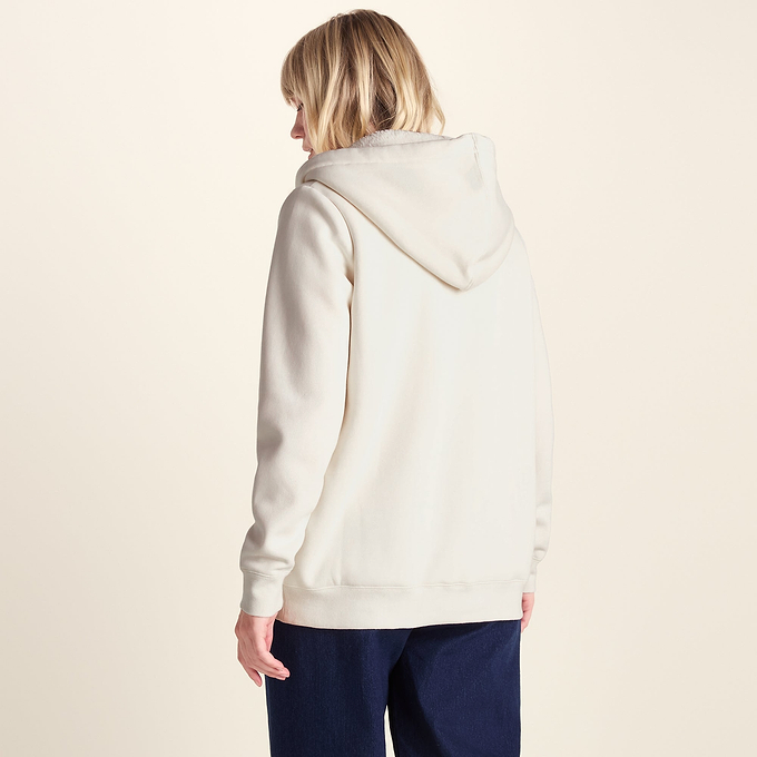 Bradshaw Womens Supersoft Sherpa Lined Zip Hoodie - Vanilla