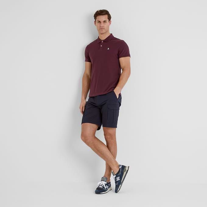 Deep Port Color Braunton Mens 100% Cotton Pique Polo Shirt - Deep Port – TOG24
