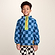 Bluebell/Night Blue Checkerboard