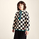 Woolly/Black Checkerboard